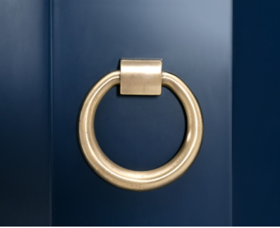 Carrera Marble Top Media Sideboard Navy