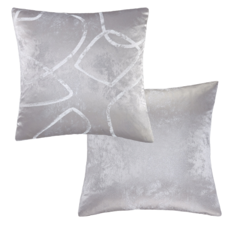 10 Piece King Size Platinum and Silver Comforter Set