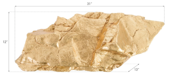 Boulder Shelf Wall Art Gold Leaf Medium