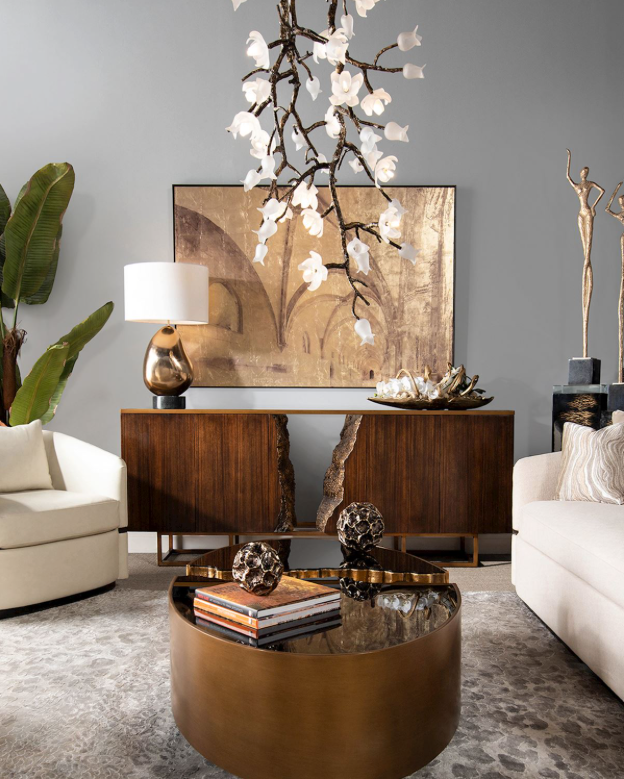 John Richard Terra Four Door Credenza Brown