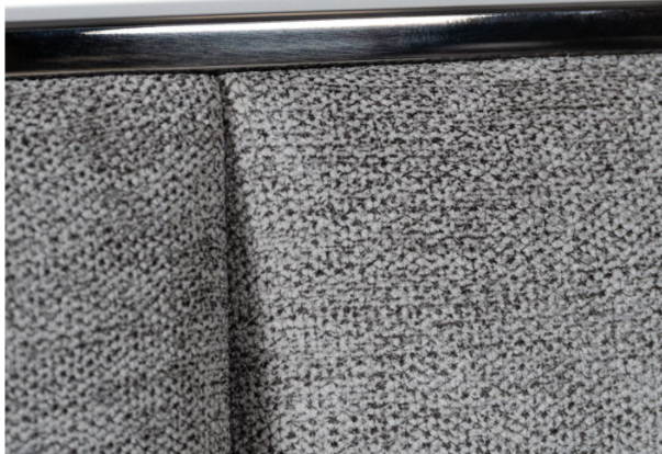 Grey and Black Stainless Steel Bed
