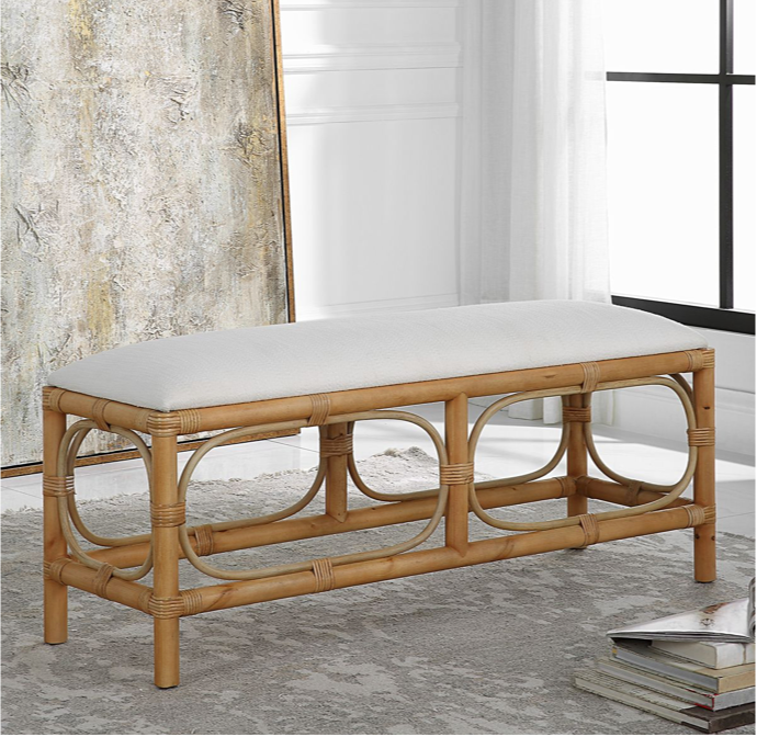 Laguna Bench, White Large