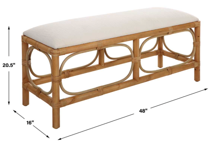Laguna Bench, White Large