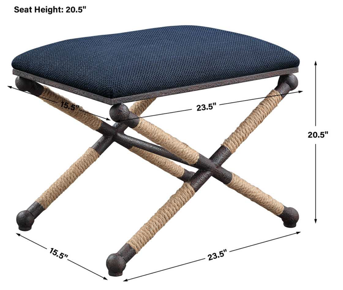 Firth Small Bench, Navy