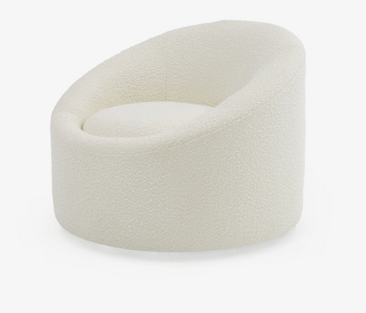 Cream Boucle Accent Chair