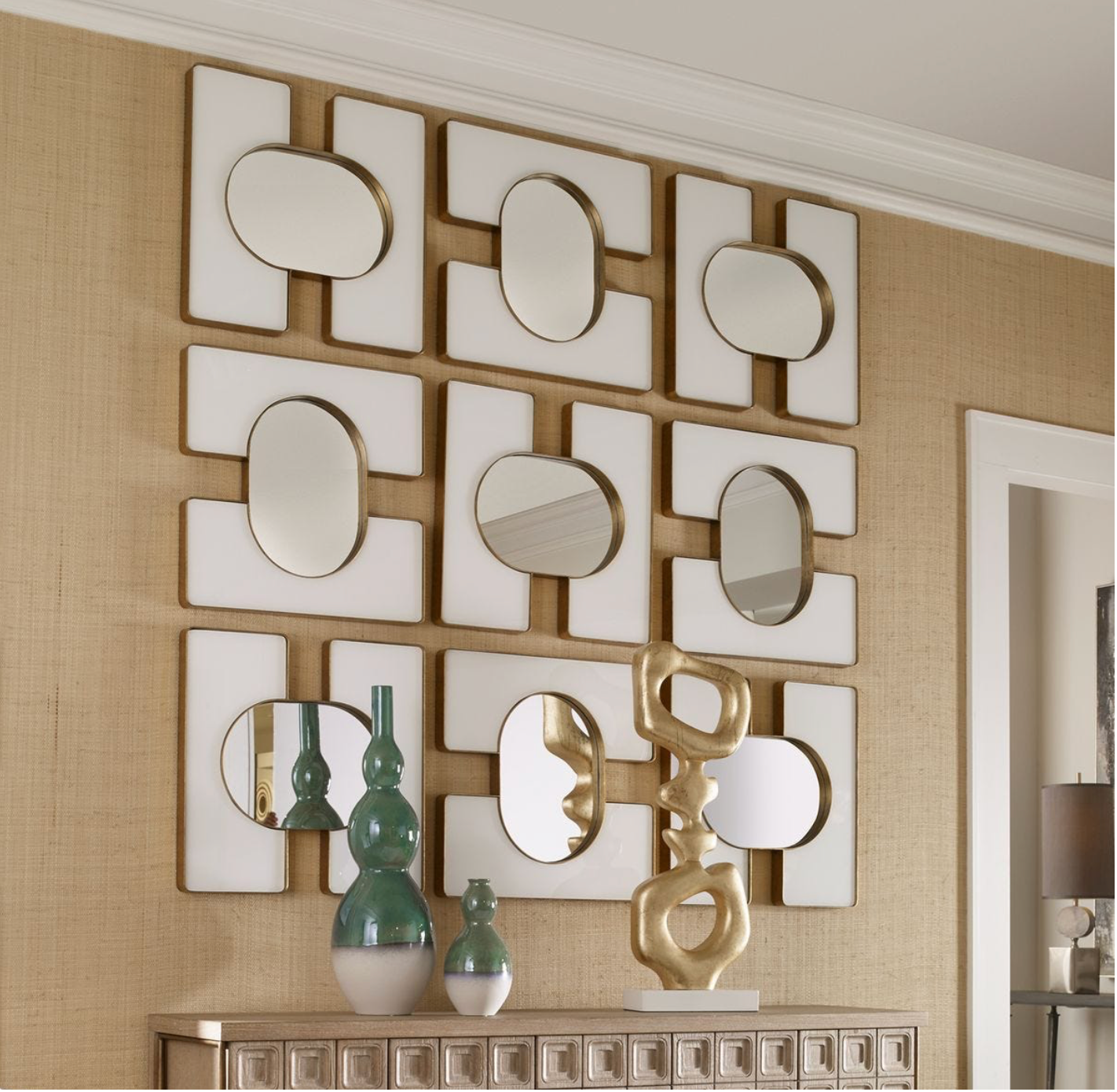 Embrace White & Gold Mirrors