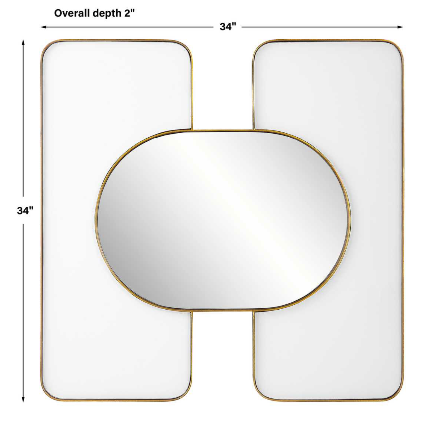 Embrace White & Gold Mirrors