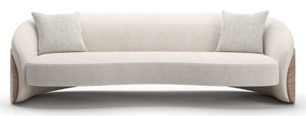 Caracole Fleur Wood Back Sofa