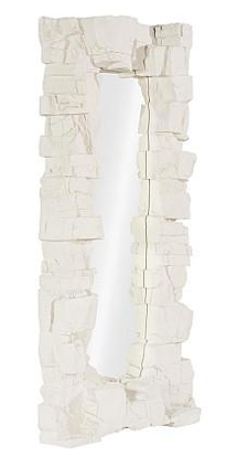 Rocky Ridge Dress Mirror, White Stone