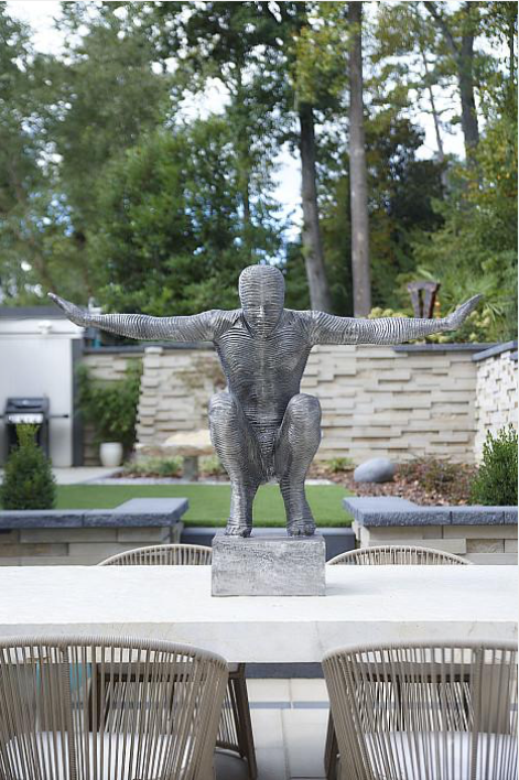 Outstretched Arms Sculpture, Aluminum, Large