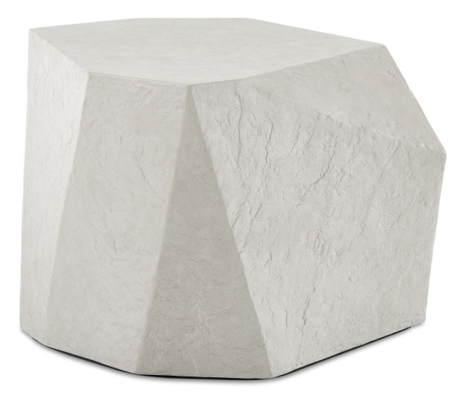 Outdoor/Indoor Side Table, Limestone