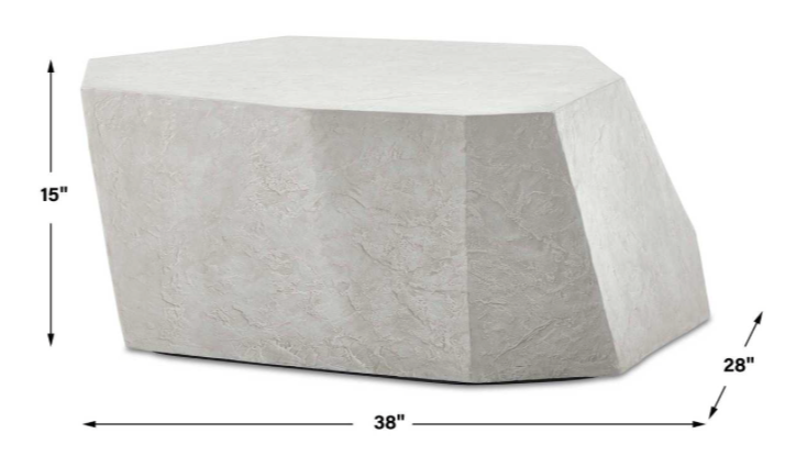 Outdoor/Indoor Coffee Table, Limestone