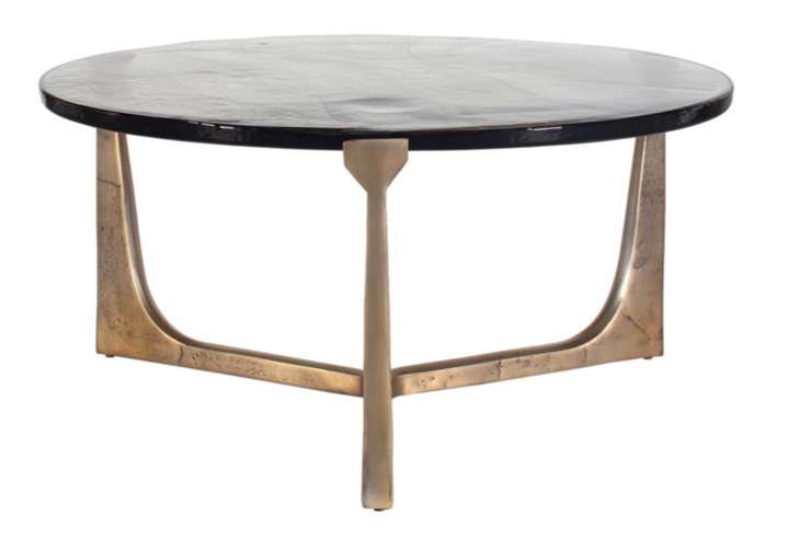 Brass & Glass Outdoor/Indoor Coffee Table