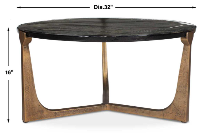 Brass & Glass Outdoor/Indoor Coffee Table