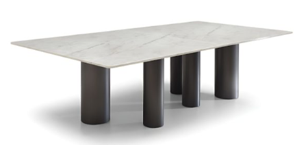 High Gloss White Marble Envie Dining Table