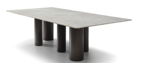 High Gloss White Marble Envie Dining Table