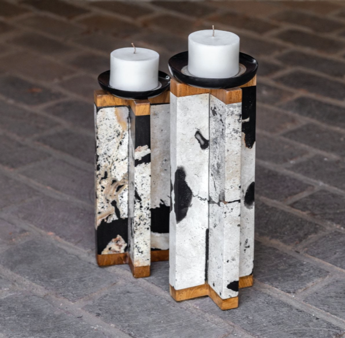 Illini Candleholders, S/2