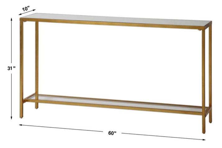 Hayley Console Table, Gold