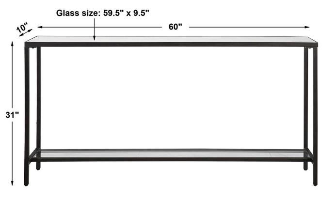 Hayley Console Table, Black