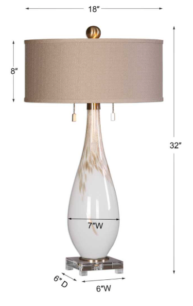 Cardoni Table Lamp, White