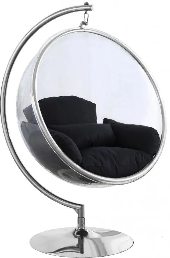 Luna Acrylic Swing Bubble Accent Chair