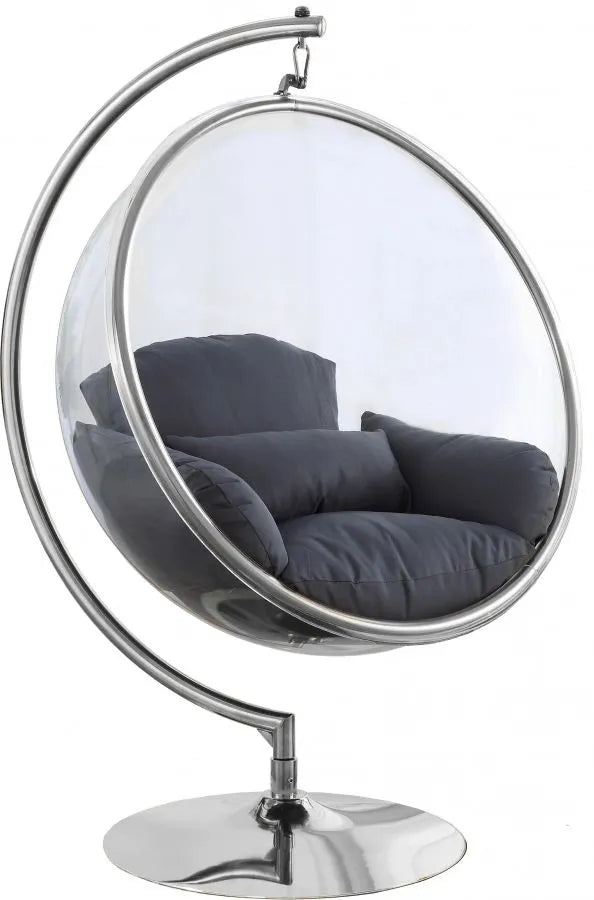 Luna Acrylic Swing Bubble Accent Chair