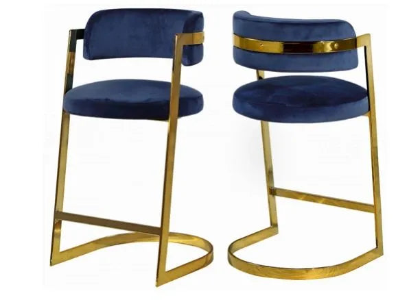Stephanie Velvet Counter Stool Set of Two