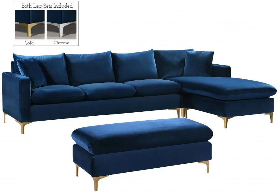 Velvet Reversible Sectional