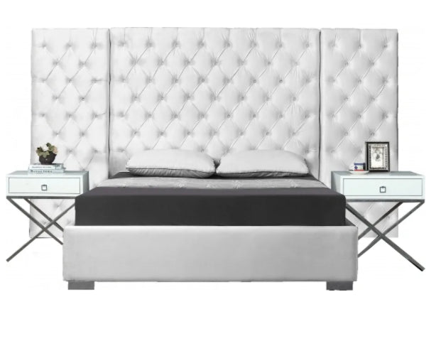 Veranda panel velvet queen bed