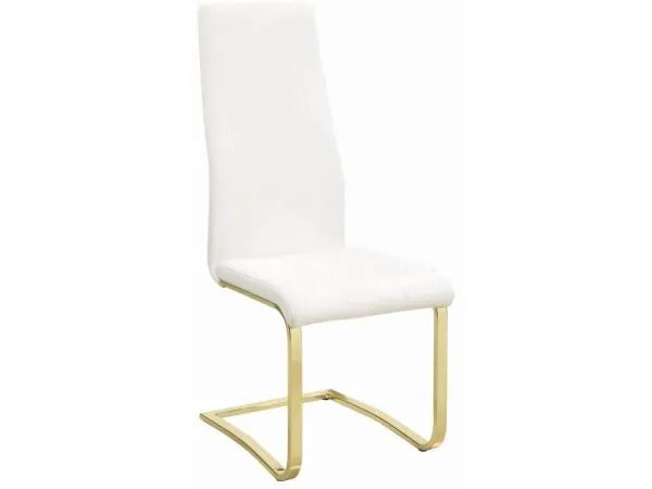 Whitney Gold & Glass Top Dining Set