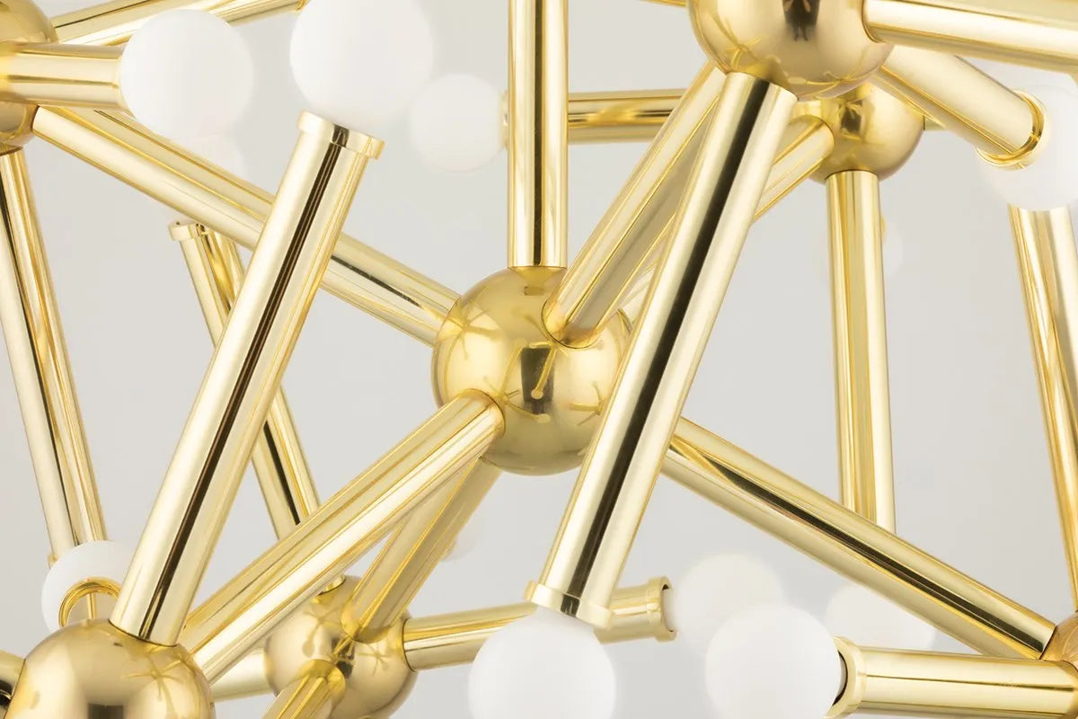 Jax’s Chandelier Vintage Polished Brass 48 Light