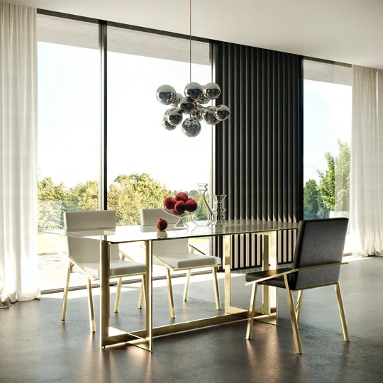 Casper Polished Dining Table Polished Gold