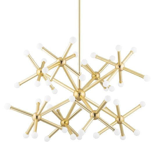 Jax’s Chandelier Vintage Polished Brass 48 Light