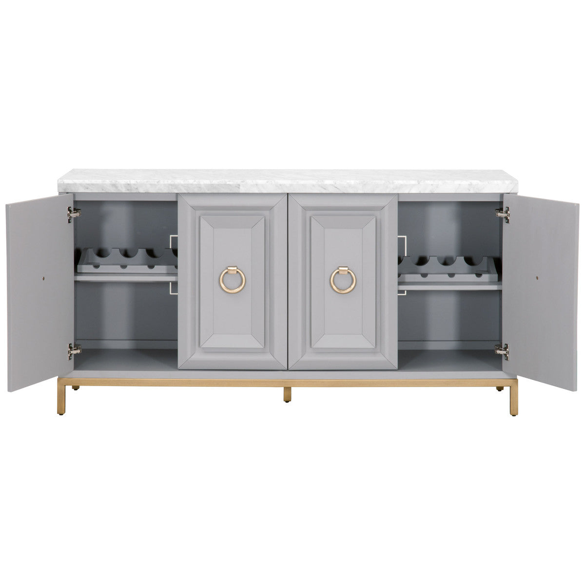Carrera Marble Top Media Sideboard Dove Gray