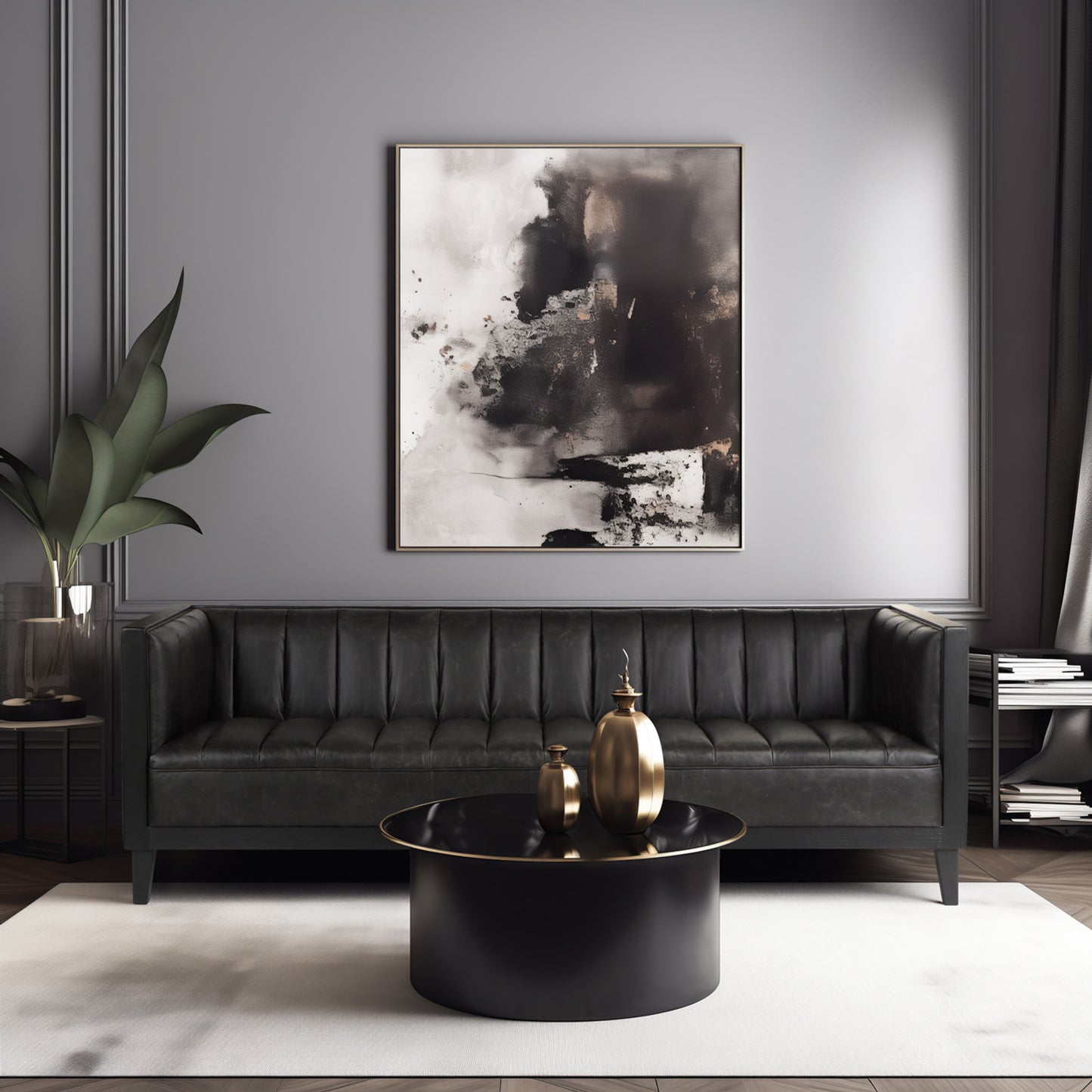 Black Leather Sofa