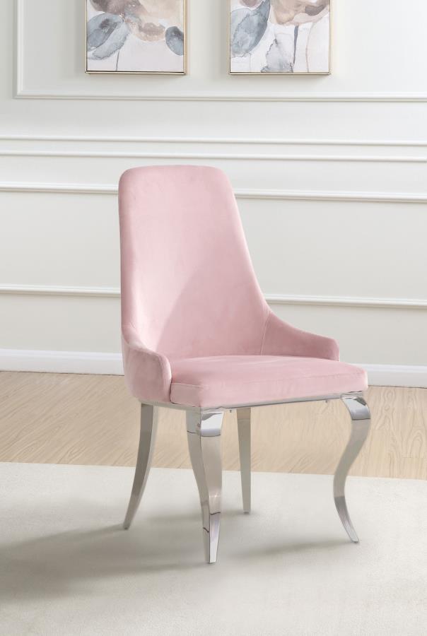Velvet Upholstered Dining Side Chair Set of 2