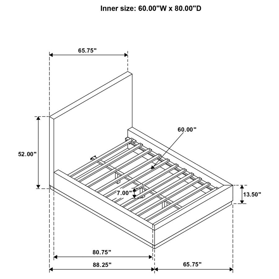 Boxy Upholstered Bed