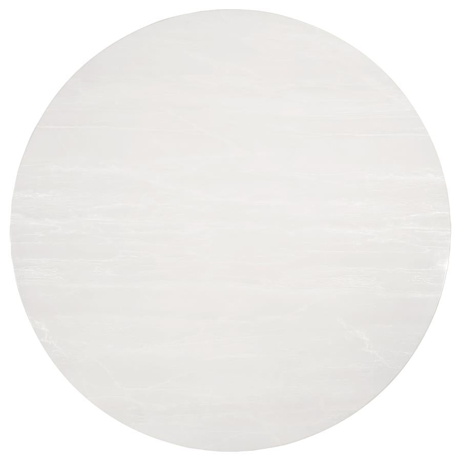 Pyramid Round Marble Top dining Table