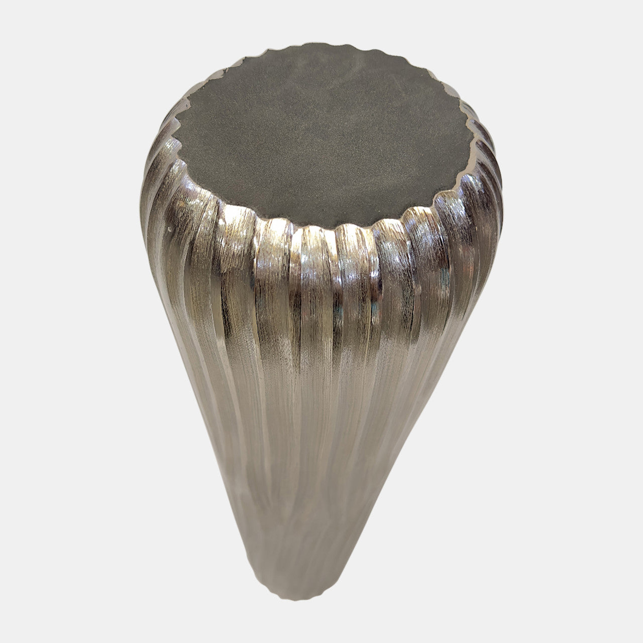 Metal 23"H Jesson Large Silver Vase