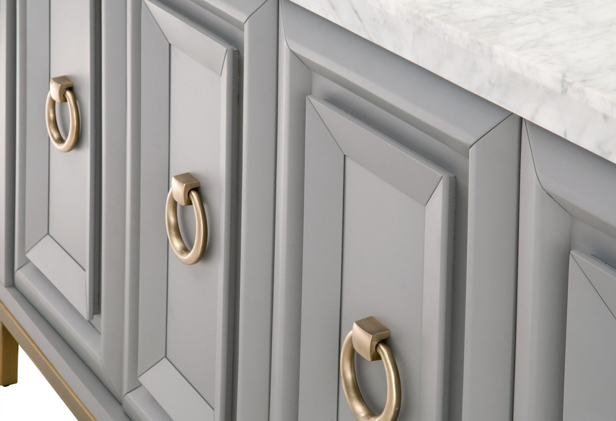 Carrera Marble Top Media Sideboard Dove Gray
