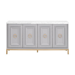 Carrera Marble Top Media Sideboard Dove Gray