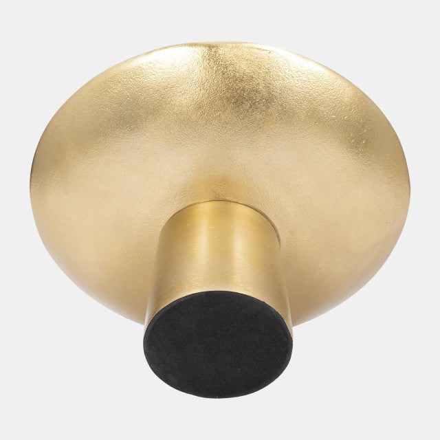 Metal 7" Bowl With Stand, Gold
