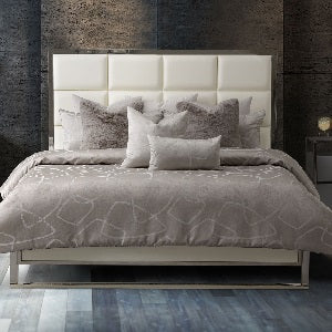 10 Piece King Size Platinum and Silver Comforter Set