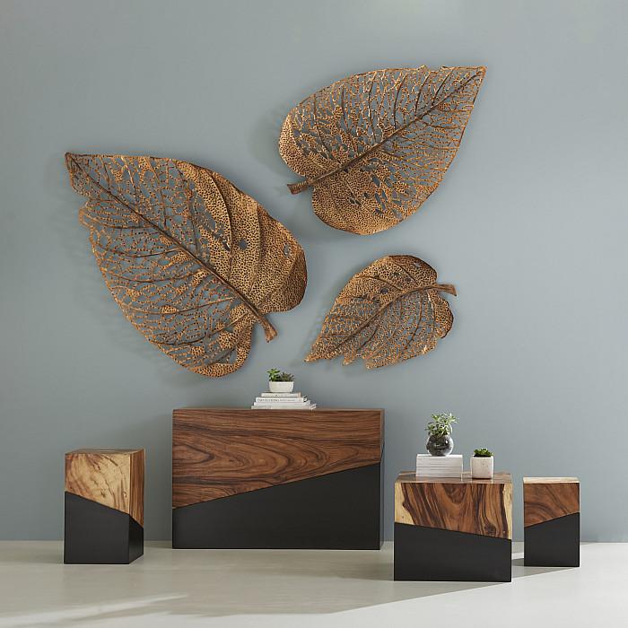 Birch Leaf Wall Art, Copper