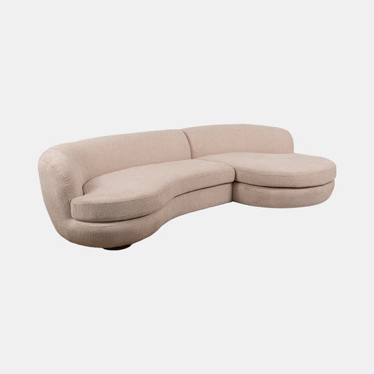 2 Piece Blush Pink Chaise / Sofa Set
