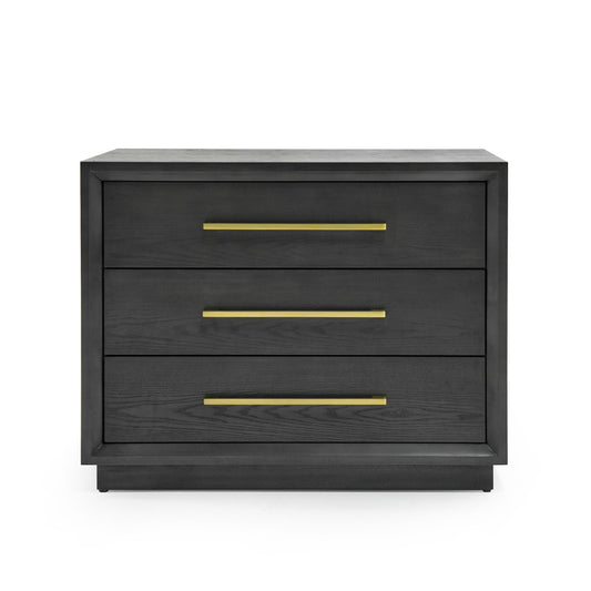 Manhattan Grey and Gold Nightstand