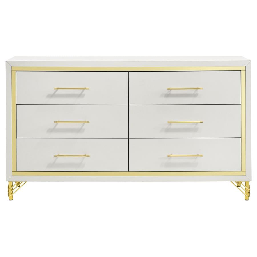 Licelle White & Gold Dresser