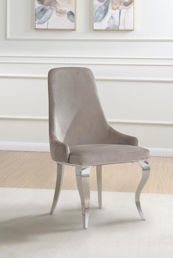 Velvet Upholstered Dining Side Chair Set of 2