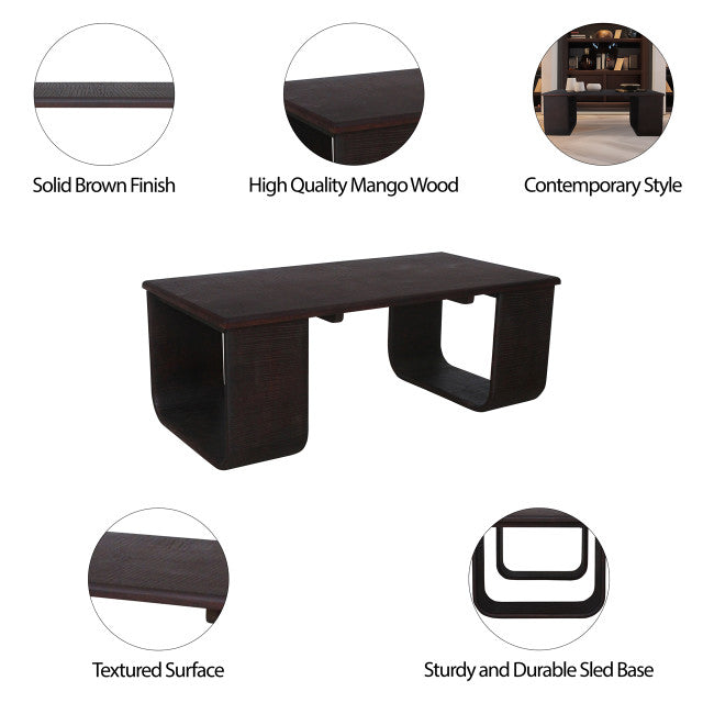 Textured Brown Cocktail Table