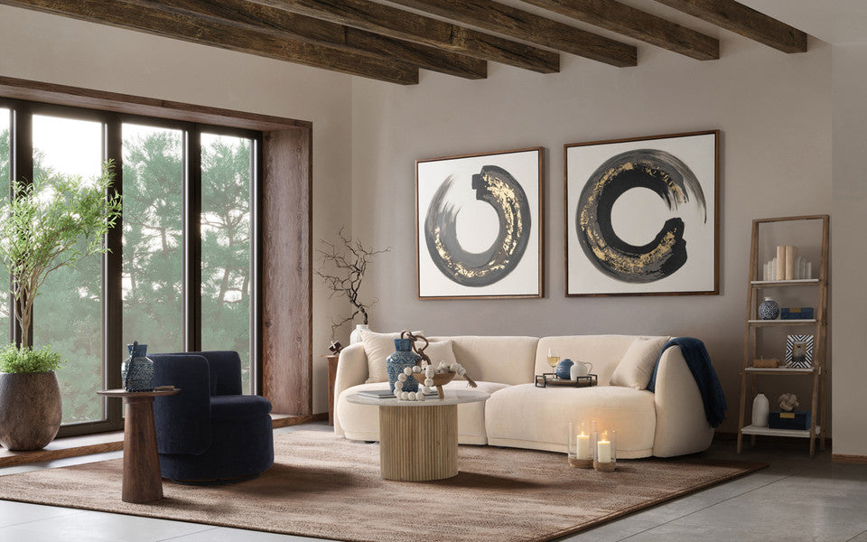 2 Piece Curved Sofa